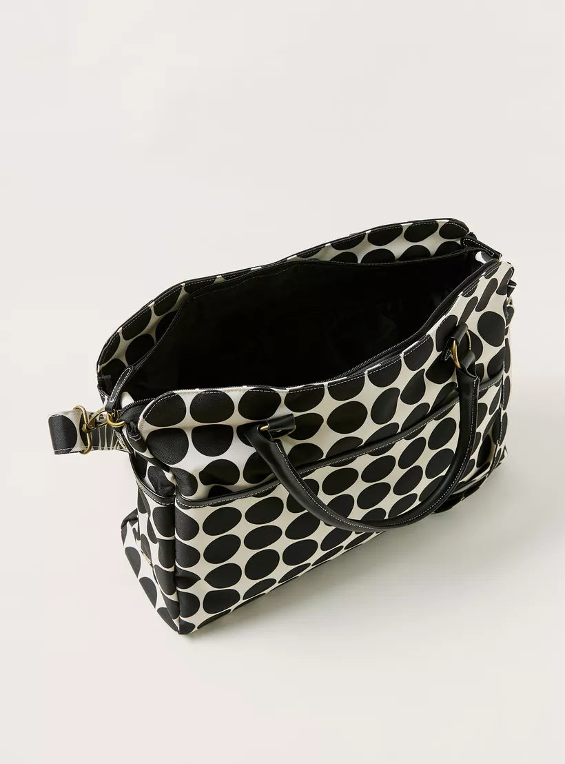 Diaper Bag Sienna - Black Polka